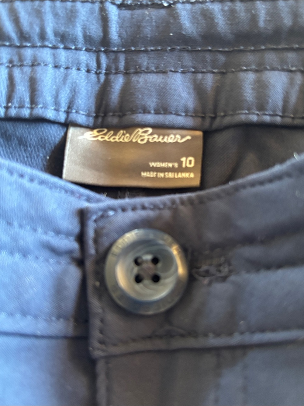 Eddie Bauer Stretch Blue Capri Pants Size 10 - Picture 3 of 5